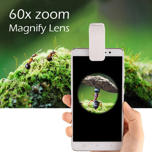 60X Optical Zoom Phone Microscope Lens