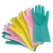 Load image into Gallery viewer, Magic Silicone Scrubber Cleaning Gloves