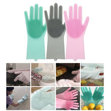 Load image into Gallery viewer, Magic Silicone Scrubber Cleaning Gloves