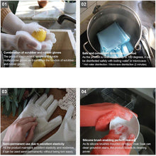 Load image into Gallery viewer, Magic Silicone Scrubber Cleaning Gloves