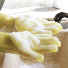 Load image into Gallery viewer, Magic Silicone Scrubber Cleaning Gloves