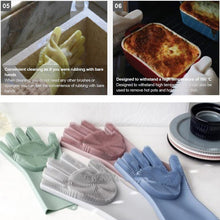 Load image into Gallery viewer, Magic Silicone Scrubber Cleaning Gloves